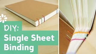 DIY Single Sheet Bookbinding Tutorial  Sea Lemon [upl. by Essex]