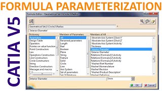 Formula in CATIA V5 – beginner tutorial [upl. by Nitsirc]