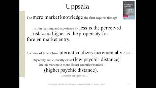 Internationalization Theories The Uppsala Model [upl. by Dlaregztif563]