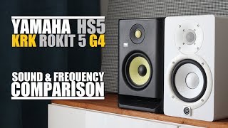 KRK Rokit 5 G4 RP5G4 vs Yamaha HS5  Sound amp Frequency Response Comparison [upl. by Babita839]