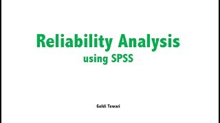 Reliability analysis using SPSS Cronbach’s alpha [upl. by Paloma]