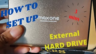 How to set up an external Hard Drive in 3 MINUTES  Maxone hard drive [upl. by Lamej]