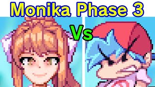 Friday Night Funkin  VS Monika FULL WEEK  Cutscenes FNF ModHard Doki Doki Literature Club [upl. by Aronael]