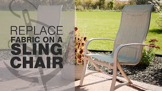 How to Replace Fabric on a Patio Sling Chair [upl. by Alexei]