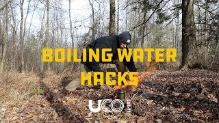 Boiling Water Over a Camp Fire Hacks [upl. by Mavilia]