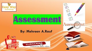 Assessment in Urdu What is Assessment 8602 easy way learning AIOU [upl. by Ael977]