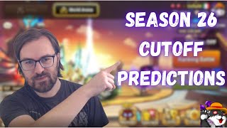 RTA Season 26 Cutoff Predictions C1 G3 Summoners War [upl. by Templas253]