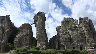 Externsteine Teutoburger Wald Natursehenswürdigkeit HornBad Meinberg Lippe NordrheinWestfalen [upl. by Ahab302]