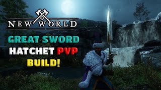 New World HatchetGreatsword Build Fellowship amp Fire [upl. by Ecnedac]