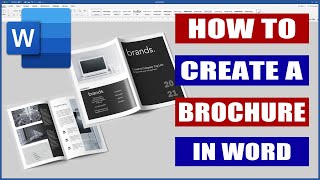 How to Design a Brochure in Word  Microsoft Word Tutorials [upl. by Norita544]