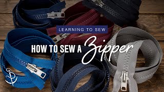 Learning to Sew Part 5 How to Sew a Zipper [upl. by Castorina]