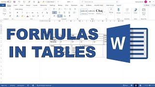 How to get formulas in tables in Microsoft Word [upl. by Latona]