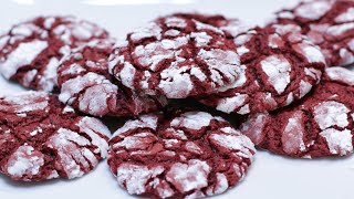 How to Make Red Velvet Cake Mix Crinkle Cookies [upl. by Mathre742]