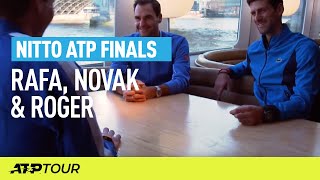 Round Table With Nadal Djokovic amp Federer  Nitto ATP Finals  ATP [upl. by Lea]