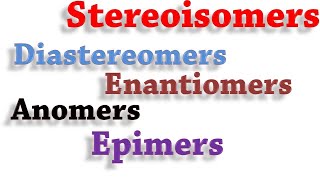 StereoisomersEnantiomers Diastereomers Anomers Epimers [upl. by Gnurt]