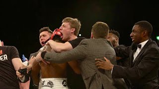 Sidemen jump into boxing ring after KSI wins KSI vs Joe Weller [upl. by Rehpotsrhc30]