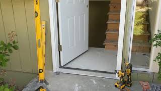 Jeld Wen Front Door Installation  Really crappy products and craftsmanship PART 1 [upl. by Akcemat]