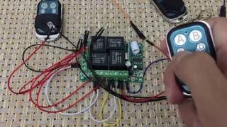 How to use KR1204  12v RF 4Channel 433Mhz wireless Remote Control Switch Module [upl. by Lorenzo382]