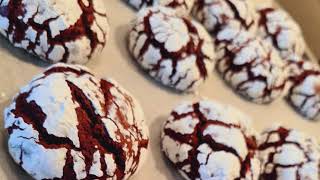 RED VELVET CRINKLES How to make a Fudgy amp Chewy Red Velvet Crinkles Cookies  Recipe Pinas [upl. by Raymund779]