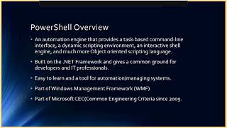 1 PowerShell Overview InstallationISEConsoleCmdlets [upl. by Alvar948]