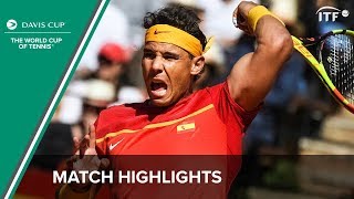 Nadal Inspires Brilliant Comeback  Spain 32 Germany Highlights  ITF [upl. by Ahsinnor]