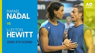 Rafael Nadal v Lleyton Hewitt  Australian Open 2005 4R  AO Classics [upl. by Dnalevelc833]