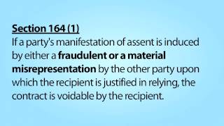 23 Contracts Misrepresentation [upl. by Holder]