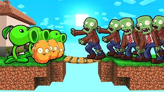 Skyblock PLANTS vs ZOMBIES Challenge Minecraft [upl. by Eelhsa124]