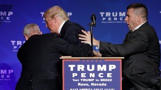 Donald Trump rushed off stage during rally in Nevada [upl. by Eniroc]