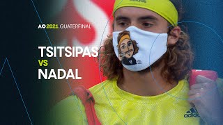 Rafael Nadal vs Stefanos Tsitsipas  Australian Open 2021 Quarterfinal  AO Classics [upl. by Lainahtan]