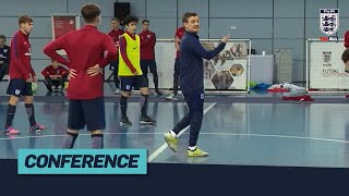 Part 1  Mike Skubala Press Or Cover  The FA Futsal Conference 2018  FA Coaching Session [upl. by Lama703]