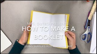 How To Make A StapleFree Booklet [upl. by Doreen495]