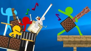 Note Block Battle  Animation vs Minecraft Shorts Ep 16 Music by AaronGrooves [upl. by Ellehsal679]