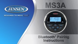 JENSEN® Marine  MS3A Bluetooth Pairing Instructions [upl. by Afnin]