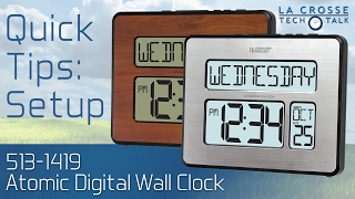 Digital Atomic Wall Clock Setup Instructions [upl. by Belak]