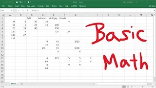 Basic Excel Formulas  Add Subtract Multiply amp Divide [upl. by Ahsimit]