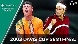 Roger Federer v Lleyton Hewitt  2003 Davis Cup Semi final  Full Match [upl. by Irak]