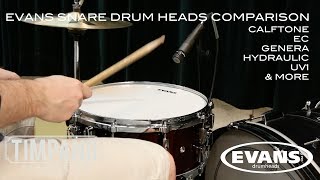 ULTIMATE Evans Snare Drum Heads Comparison  Timpano Percussion [upl. by Linus255]