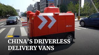 Chinese smart van system provides seamless automated delivery service [upl. by Arza]