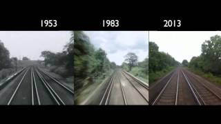 London to Brighton Train Journey 1953  2013 [upl. by Breed634]