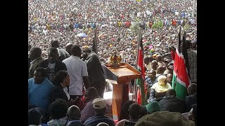 Raila Odinga speech after swearingin at Nairobis Uhuru Park [upl. by Ytsur]