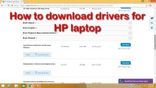 How to download drivers in your HP laptop computer [upl. by Coralie]