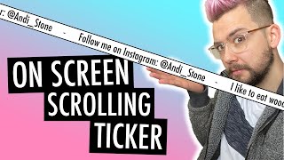 How To Create A SCROLLING TEXT TICKER In OBS  OBS Scroll Filter [upl. by Nosnhoj692]