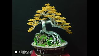 Hướng dẫn làm cây bonsai bằng dây đồng từ a đến z Bonsai handmade [upl. by Hannaj]