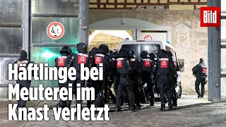 Gefängnismeuterei Polizei stürmt Knast in Thüringen  JVA Untermaßfeld [upl. by Namya496]