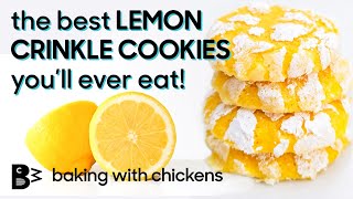 Lemon Crinkle Cookies that Taste Like Super Lemon Candy [upl. by Ellehsal]