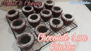 Moist and Chewy Chocolate Lava Crinkles l Mimiloukitchen [upl. by Bloch451]